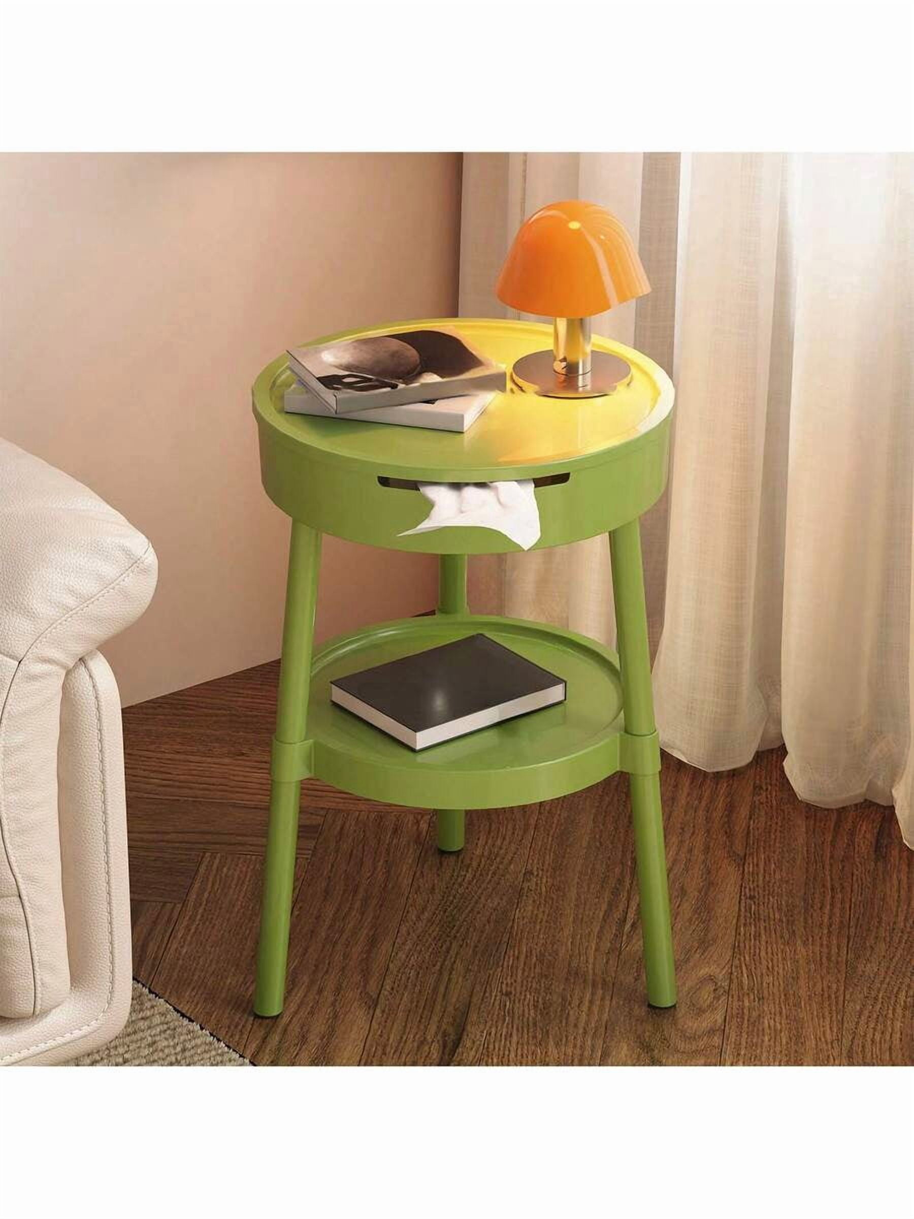 Tissue Box Side Table Multifunctional 2-Story Bedside Table With Tissue Box, Bedside Table ...