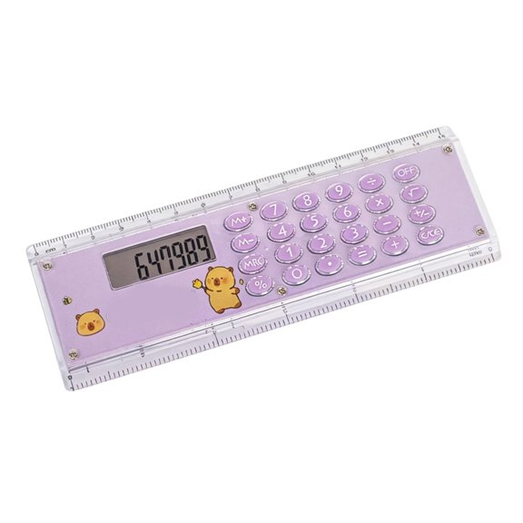 Multifunctional 2-in-1 Calculator Ruler with 8 Digit Calculator Measuring Ruler Student Portable For Classroom Homework