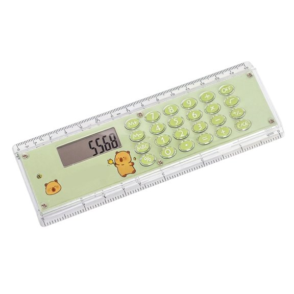 Multifunctional 2-in-1 Calculator Ruler with 8 Digit Calculator Measuring Ruler Student Portable For Classroom Homework