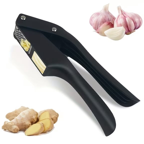 Multifunctional 2-in-1 Garlic Press and Slicer - Premium Stainless Steel Kitchen Tool for Effortless Garlic Preparation