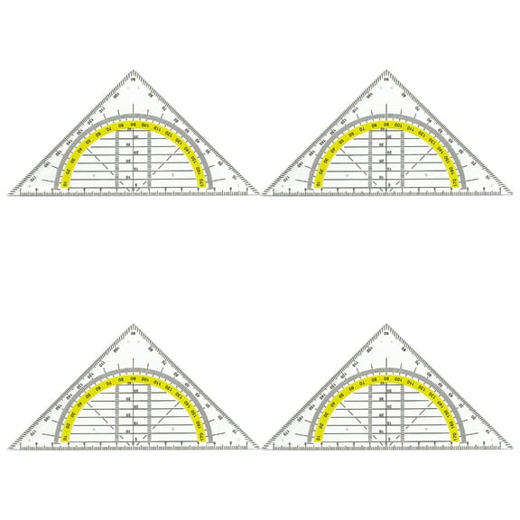 Multifunctional 2-in-1 Set Square Math Protractor Geometry Measuring Tool