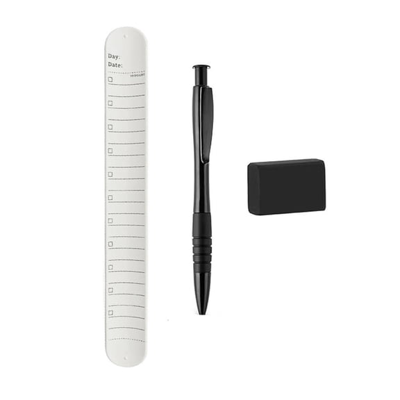 Multifunctional 3-in-1 Slap Bracelets, Memos Pad, Ruler, Writable Erasable Slap Bracelets for Memos Notes Timetable