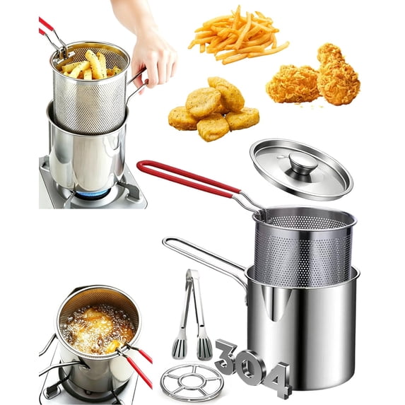 Multifunctional 304 Stainless Steel Fryer - Stainless Steel Deep Fryer ...