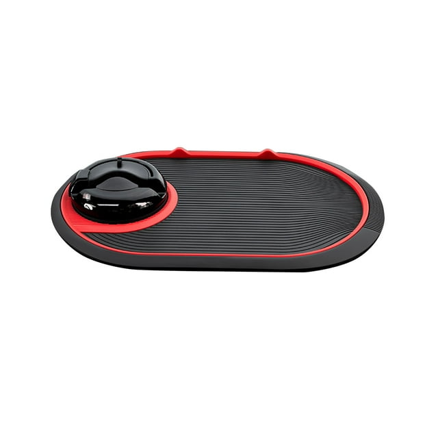 Multifunctional 4 In 1 Car Mobile Phone Anti-Slip Mat With Hidden Temporary Number Plate And Navigation Holder, 360° Rotation Screen Angle Adjustment No Obstructing Driving One Size
