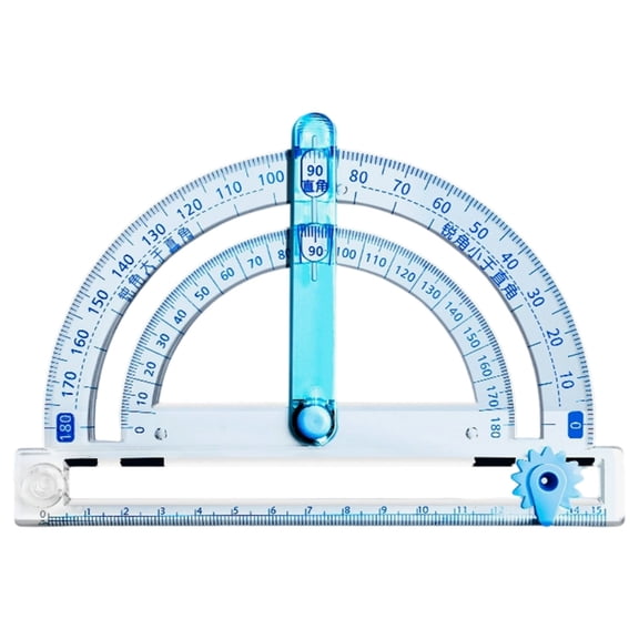 Multifunctional 4 in 1 Protractor with Circle Drawing Tool Angles Measurement Ruler for Engineering Geometry Drafting