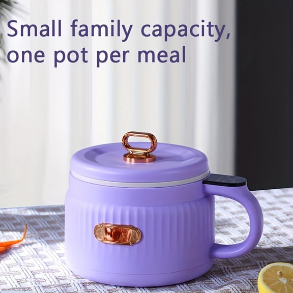 Multifunctional 54.1oz Electric Hot Pot, Electric Stew & Frying Pan with US Plug, Intelligent Insulation Portable Cookware for 1-3 Users, Dorm & Kitchen Use