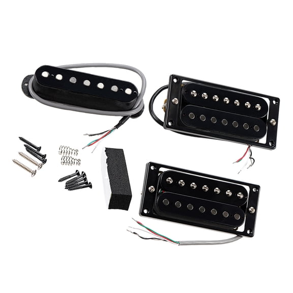 Multifunctional 7 String Black Pickup Systems Replacement Set Easy Installation Metal and Plastic Construction for Guitar