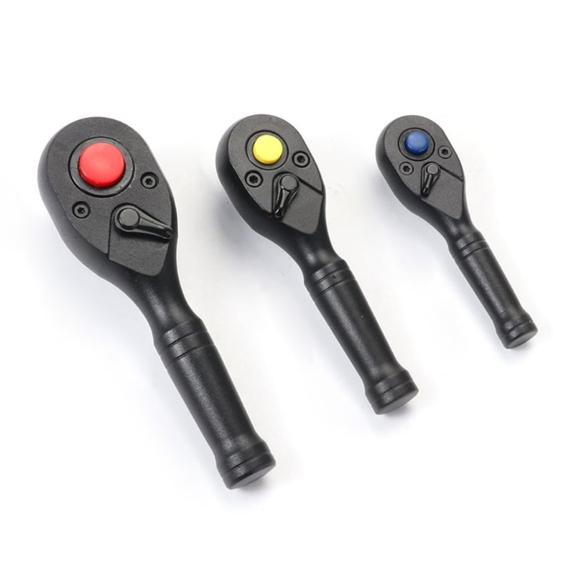 Multifunctional 72 Tooth Small Ratchet Wrench Set 3Pieces for Automotive Furniture Assembly and Household Repairs Tools