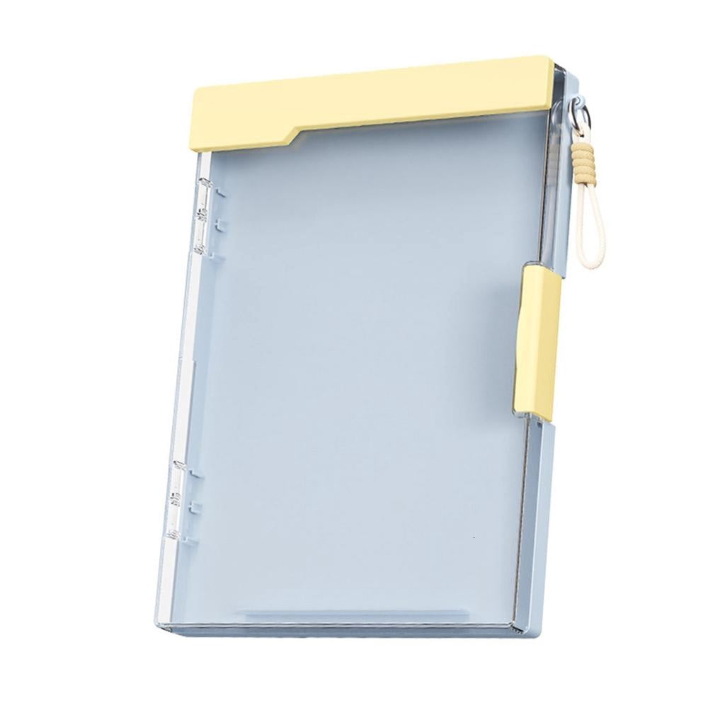 Multifunctional ABS Document Box with Clipboard 2 Compartment File Organiser Storage Case For School and Travel