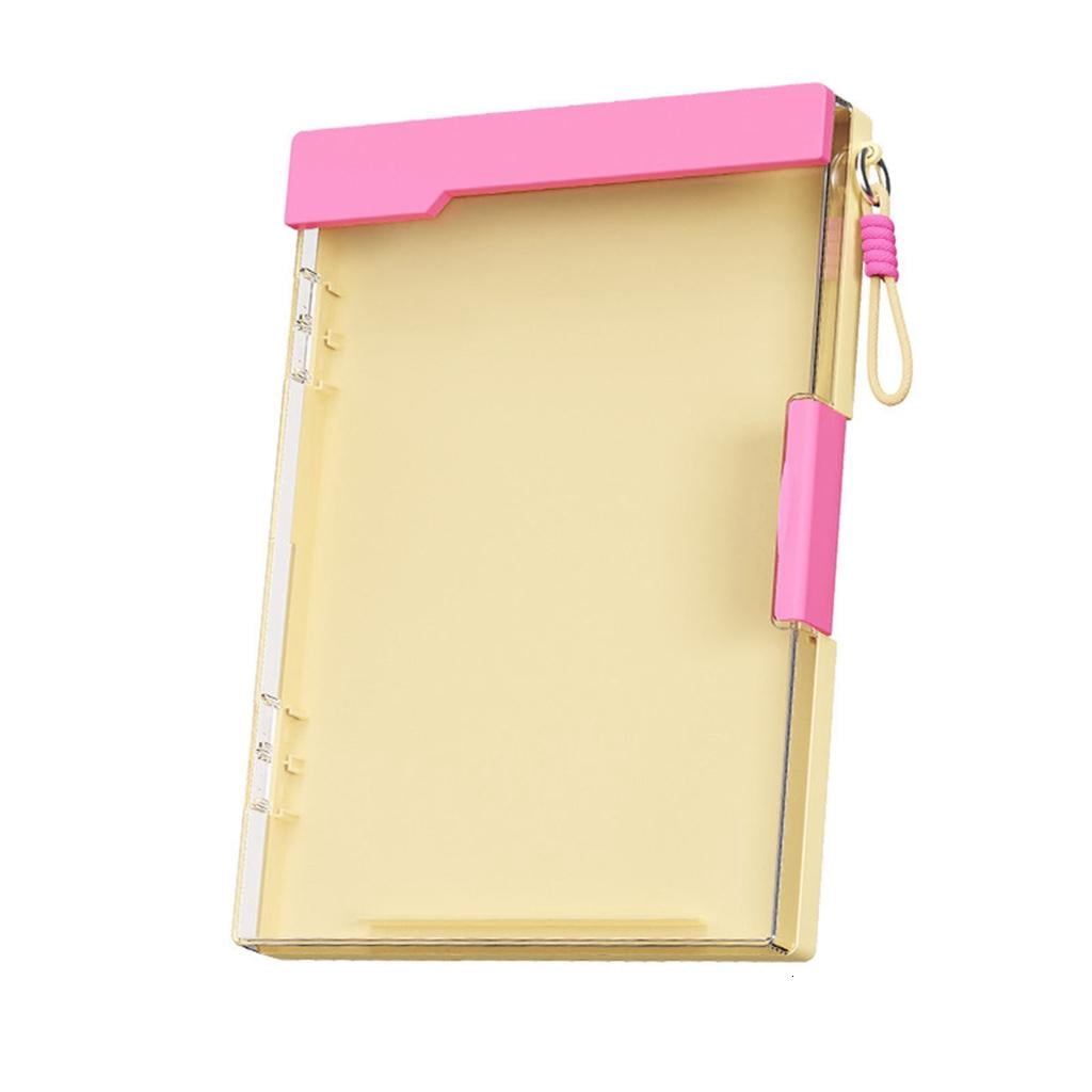 Multifunctional ABS Document Box with Clipboard 2 Compartment File Organiser Storage Case For School and Travel