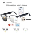 thumbnail image 1 of Multifunctional AI smart glasses with 160-language real-time translation and ChatGPT. Features HD calls and HiFi audio., 1 of 28