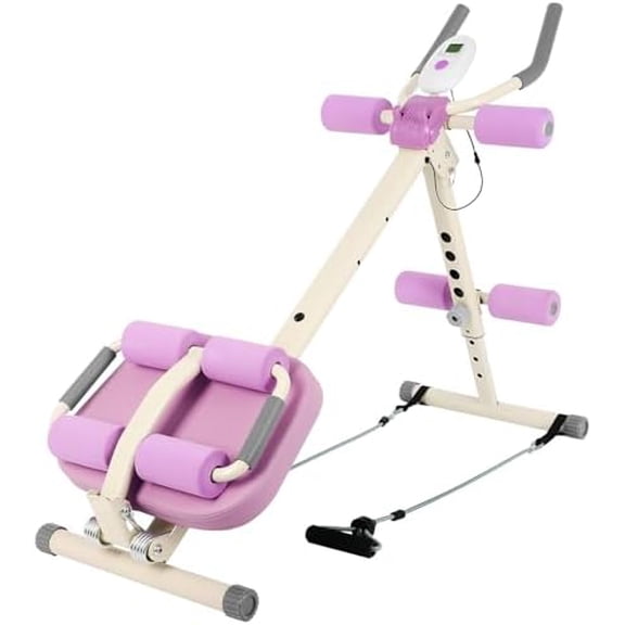 Multifunctional Ab Machine, Adjustable Ab Workout Equipment, Ab  Sit Up Machine for Stomach Workout, Foldable Abdominal Trainer with Knee and Back Protection, Full Body Workout for Home