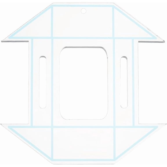 Multifunctional Acrylic Binding Holder 6.2x6.1inch Free Motion Quilt Templates with Protective Film