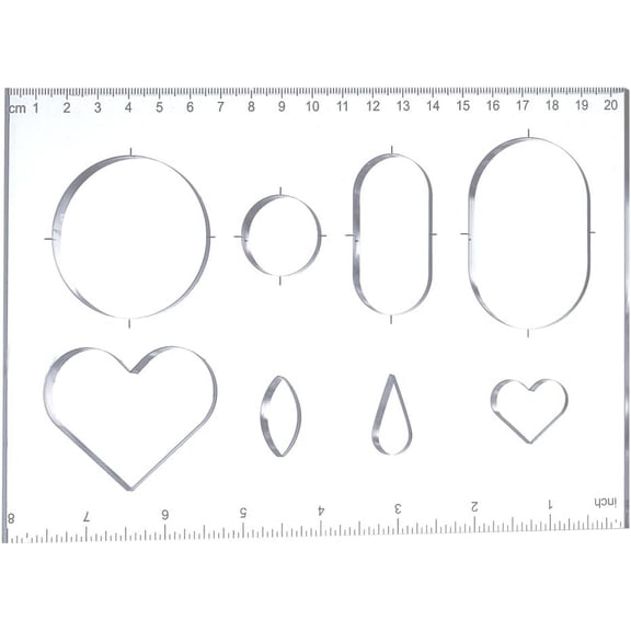 Multifunctional Acrylic Drawing Scale Ruler Painting Stencils for Student Painting Supplies Craft Projects Clear 225x140x5mm DIY