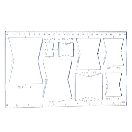Multifunctional Acrylic Drawing Scale Ruler Painting Stencils for Student Painting Supplies Craft Projects Clear 255x135x5mm
