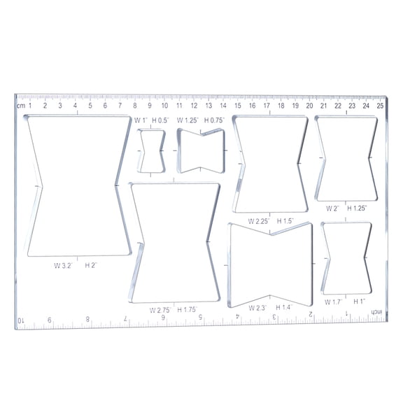 Multifunctional Acrylic Drawing Scale Ruler Painting Stencils for Student Painting Supplies Craft Projects Clear 255x135x5mm