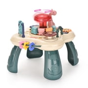Multifunctional Activity Table with Music Lights Animal Toys for Early Learning Sensory Play Fine Motor Skills Development Interactive Educational Toy