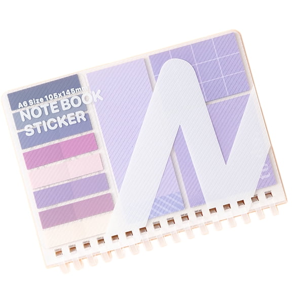 Multifunctional Adhesive Note and Lined Notebook Set Portable Writing Notepads with Colorful Adhesive Label