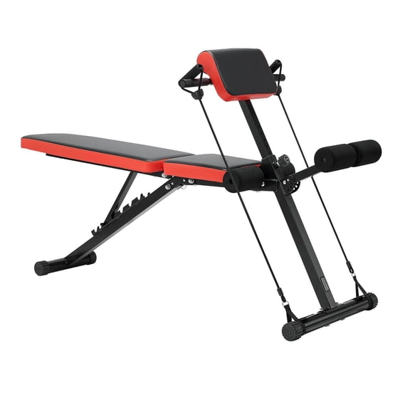 Multifunctional Adjustable Foldable Weight Bench 770 lbs Capacity Roman Chair Hyperextension Back Arm Core Ab Workout Equipment for Home Gym