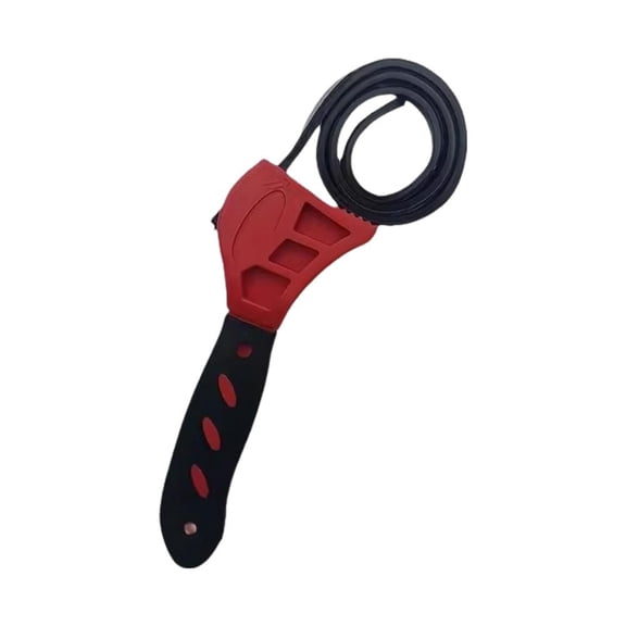 Multifunctional Adjustable Strap Wrench with 6-inch Rubber Belt for Plumbing, Oil Filters, Pipes & More