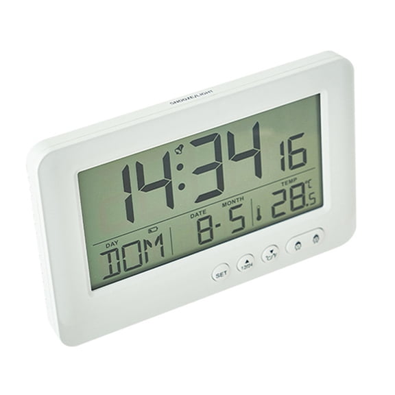 Multifunctional Alarm Clock With Indoor Temperature Display,Double Alarm,Date Week Function, Backlights Operated
