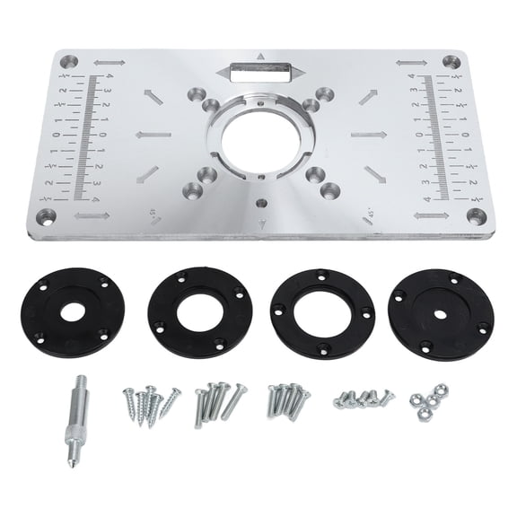 Multifunctional Aluminum Router Table Insert Plate with Flipping Mechanism for Precise Woodworking Applications