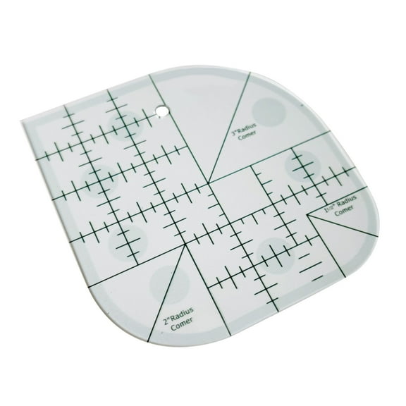 Multifunctional Angle Cutting Ruler for Crafting and Stationery Acrylic Fiber Seam Ruler with Round Edge Template for Precise Measurements and Finishes