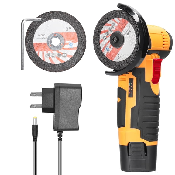 Multifunctional Angle Grinder 19500rpm Electric Grinding Tool, Multifunctional Angle Grinder, Handheld Cutter with Cutting Polishing Ceramic Tile Wood Stone Steel, High Speed, Low Noise, ABS
