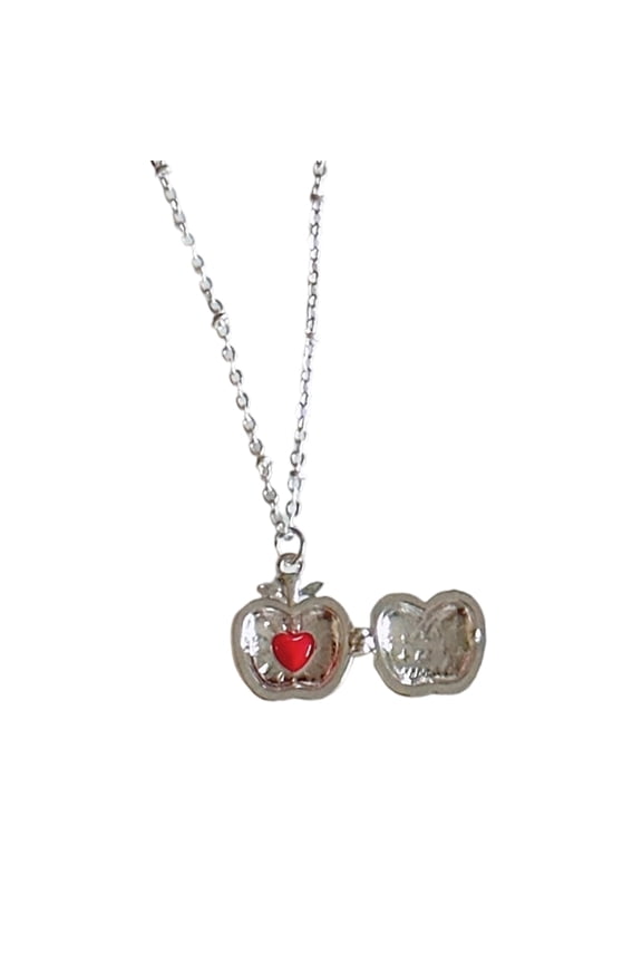 Multifunctional Apples Shape Jewelry Pendant Necklace With Concealed Chamber Fashion Accessory for Fragrances Use
