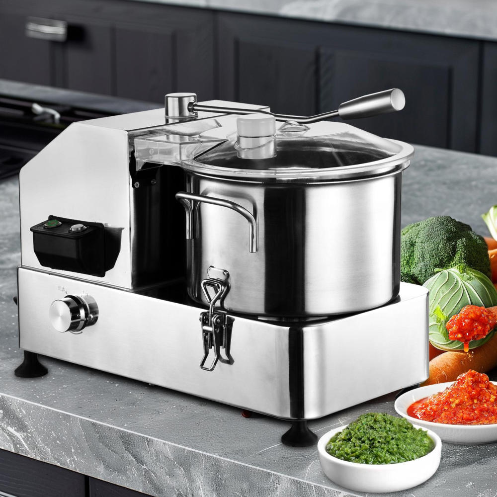 Multifunctional Automatic Cutter, Commercial Food Processor for Potato, Onion, Fruit and Cheese Grating