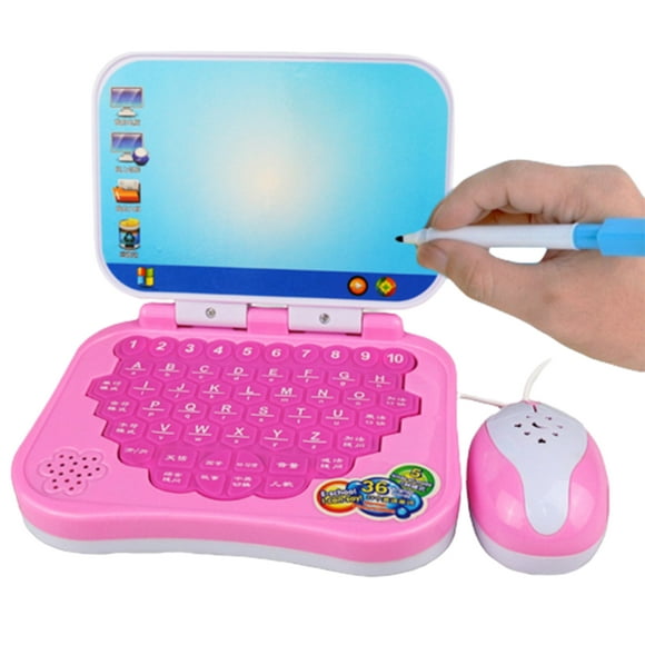 Multifunctional Baby Laptop Interactive Educational Toys for Boys Girls Kids  Pink