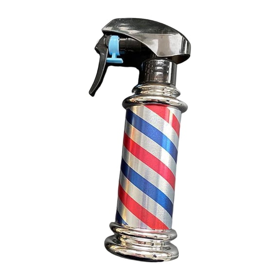 Multifunctional Barber Spray Bottle Refillable Durable Easy to Use Vintage Stripes Empty Mist Spray Bottle for Home Hairdresser Hair Stylist Grey