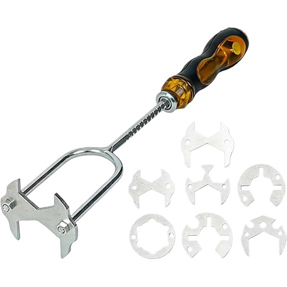 Multifunctional Basin Wrench Plumber Installation Tools 9.84 Inch Faucet Wrench with Interchangeable Heads with Easy Use Portable Plumbing Tool