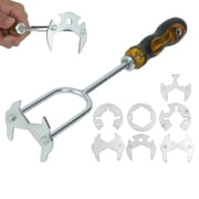 Multifunctional Basin Wrench Under Sink Faucet Tool for Tight Spaces, 7-in-1 Universal Plumbing Wrench Set for Kitchen Bathroom Nut Removal and Installation,Alloy Steel Pipe Wrenches