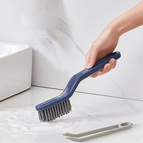 Multifunctional Bathroom and Kitchen Cleaning Brush, Two-in-One Small Clip Brush, Window and Sink Scrub, Comfortable Grip for Easy Use