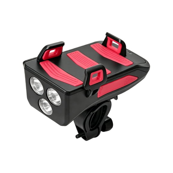 Multifunctional Bike Light with Phone Holder, Horn, and Tail Light, 3 LED Modes, USB Rechargeable, Waterproof, Fits 4-6.5 Phones Color C One Size 300g