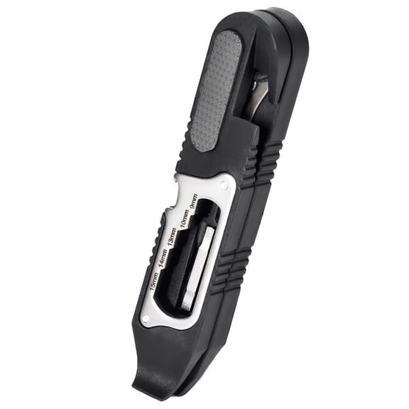 Multifunctional Bike Repair Tool Kit, Portable Bicycle Tire Repair Tool, Bike Ratchet Wrench Set with Tire Levers, Bottle Opener, Black