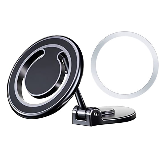Multifunctional Black Magnetic Car Phone Holder Foldable Arm  Dashboard, Windshield, Desktop