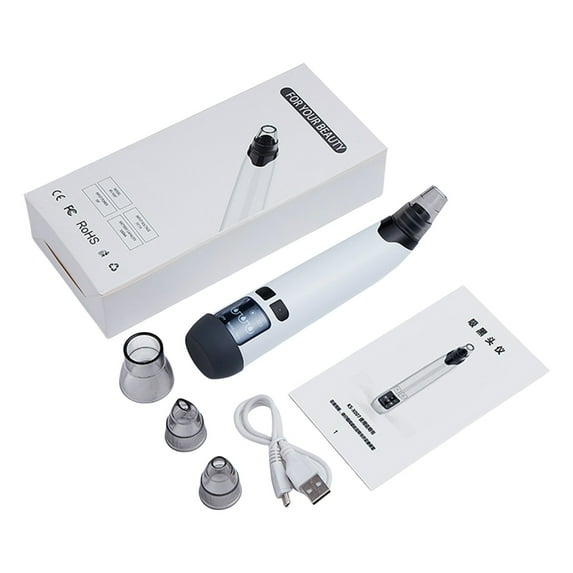 Multifunctional Blackhead Remover Pore Vacuum with Heating Technology 4 Adjustable Suction LED Display Rechargeable Facial Cleansing Tool