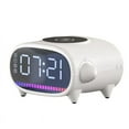 thumbnail image 1 of Multifunctional Bluetooth Speaker with Wireless Fast Charging Alarm Clock Pickup Lamp Support USB Drive Aux Music Player,1 x Wireless Charger Bluetooth Speaker 1 x USB cable,White, 1 of 7