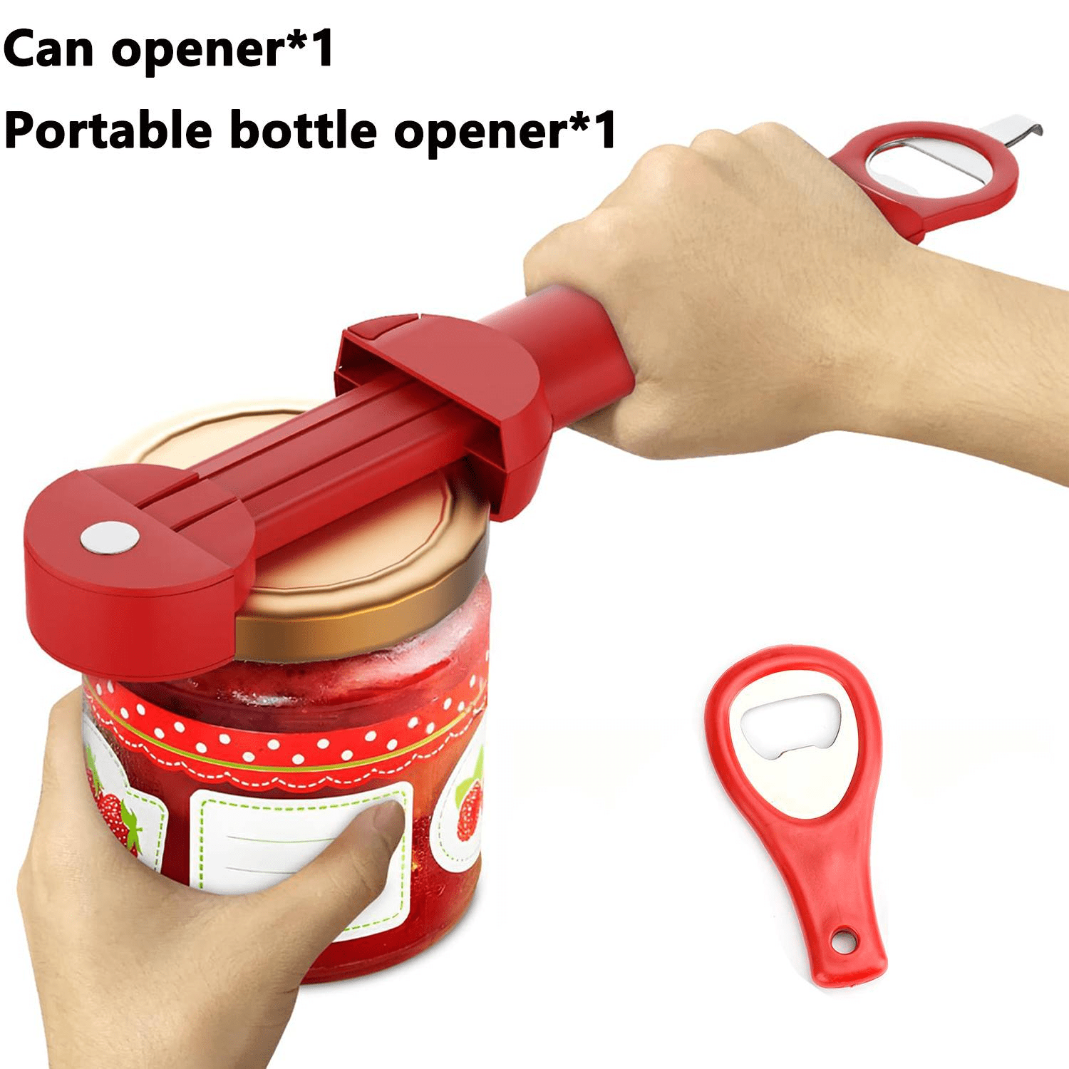 Multifunctional Bottle Opener Stainless Steel Lid Opener Adjustable WineBeer Can Opener for Weak Hands Seniors   Kitchen Tools