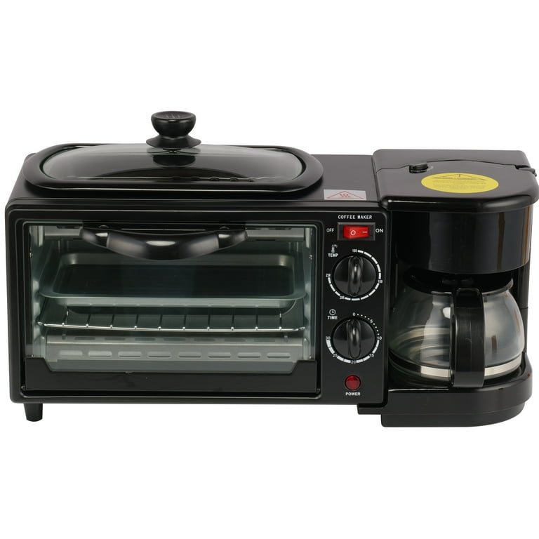 Multifunctional Breakfast Station with Mini Oven, Non-Stick