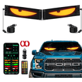 thumbnail image 1 of Multifunctional Bright 2-Piece Car Windshield Demon Eyes - 15“ x 4” Programmable Car LED Eyes - Flexible LED Display - Christmas, Halloween, and Various Holiday Decorations, 1 of 6