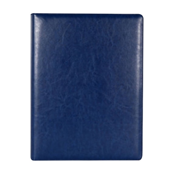 Multifunctional Business Folder, Faux Leather Portfolio Folder Binder, Legal Pad Holder for A4 Letter Size Notepad, Resume, Writing Pad, Ideal Organizer for Business Office Conference(Blue)