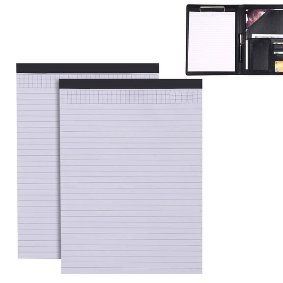 Multifunctional Business Folder Leather Document Clip Board Portfolio For Test Papers Important-A4 Inner page replacement chip,paper notebook,memo pad,2 books,25 sheets per book