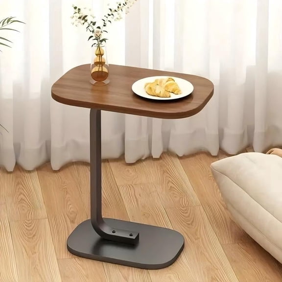 Multifunctional C‑Shaped Side Table With Sturdy Metal Frame, Space Saving, Easy To Move, Compact Coffee Table For Living Rooms And Bedrooms