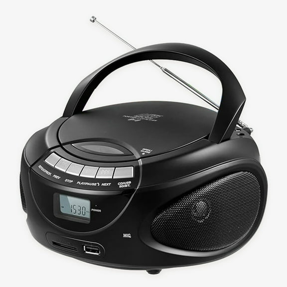 Multifunctional CD Cassette Player Bluetooth AM/FM Radio Portable CD Player Student Learning MP3 Stereo Music Player(US)