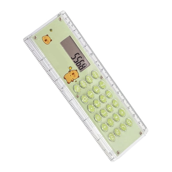 Multifunctional Calculator Ruler with 8 Digit Calculator Measuring Ruler Portable For Classroom Homework