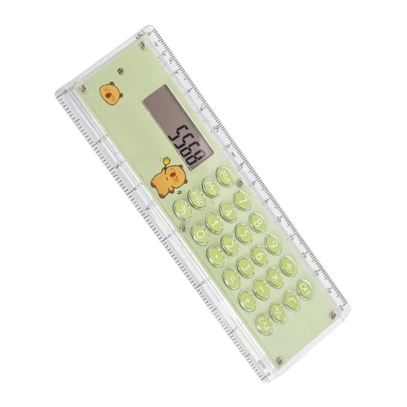 Multifunctional Calculator Ruler with 8 Digit Calculator Measuring Ruler Portable For Classroom Homework