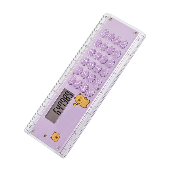 Multifunctional Calculator Ruler with 8 Digit Calculator Measuring Ruler Portable For Classroom Homework